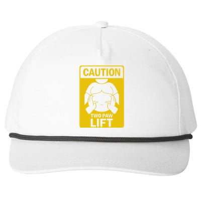 Burrlife Caution Two Paw Lift Snapback Five-Panel Rope Hat