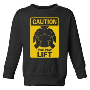 Burrlife Caution Two Paw Lift Toddler Sweatshirt