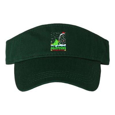 Bigfoot Christmas Tree Squatching Through The Snow Valucap Bio-Washed Visor