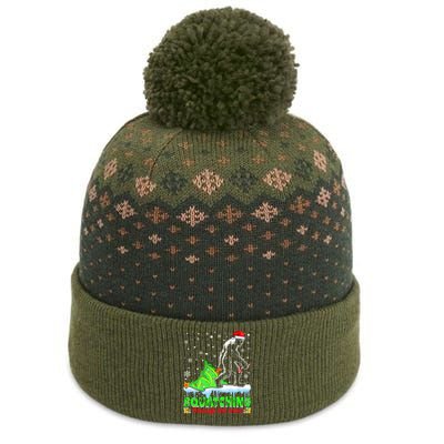 Bigfoot Christmas Tree Squatching Through The Snow The Baniff Cuffed Pom Beanie