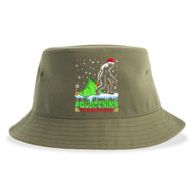 Bigfoot Christmas Tree Squatching Through The Snow Sustainable Bucket Hat