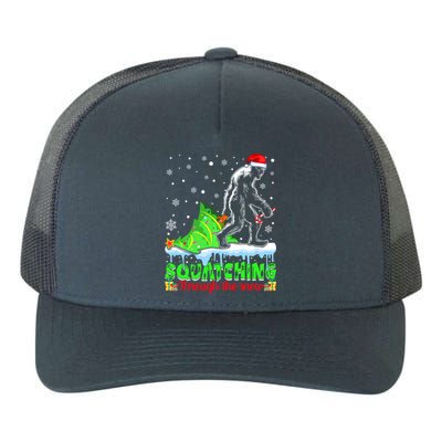 Bigfoot Christmas Tree Squatching Through The Snow Yupoong Adult 5-Panel Trucker Hat