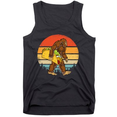 Bigfoot Carrying Taco Funny Cinco de Mayo Sasquatch Tank Top