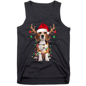 Beagle Christmas Tree Beagle Santa Hat Lover Gifts Tank Top