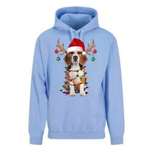 Beagle Christmas Tree Beagle Santa Hat Lover Gifts Unisex Surf Hoodie