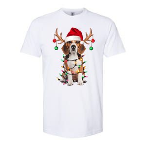 Beagle Christmas Tree Beagle Santa Hat Lover Gifts Softstyle CVC T-Shirt