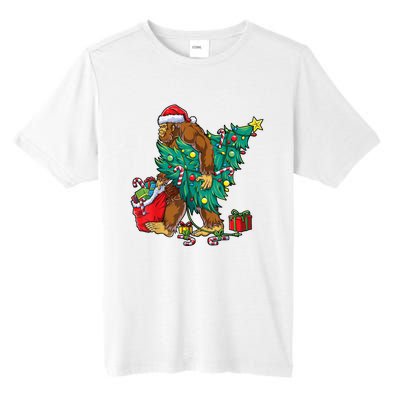 Bigfoot Christmas Tree Lights Xmas Sasquatch Lovers Tall Fusion ChromaSoft Performance T-Shirt