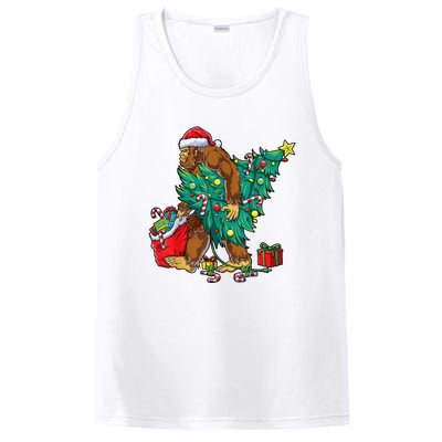 Bigfoot Christmas Tree Lights Xmas Sasquatch Lovers PosiCharge Competitor Tank