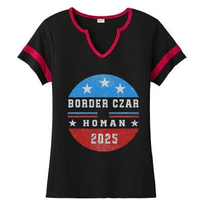 Border Czar Tom Homan Trump President Elect Maga Support Ladies Halftime Notch Neck Tee