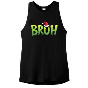 Bruh Christmas Teens Funny Christmas Humor Meme Ladies PosiCharge Tri-Blend Wicking Tank