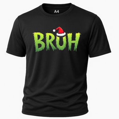 Bruh Christmas Teens Funny Christmas Humor Meme Cooling Performance Crew T-Shirt