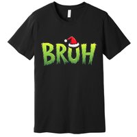 Bruh Christmas Teens Funny Christmas Humor Meme Premium T-Shirt