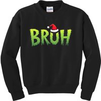 Bruh Christmas Teens Funny Christmas Humor Meme Kids Sweatshirt