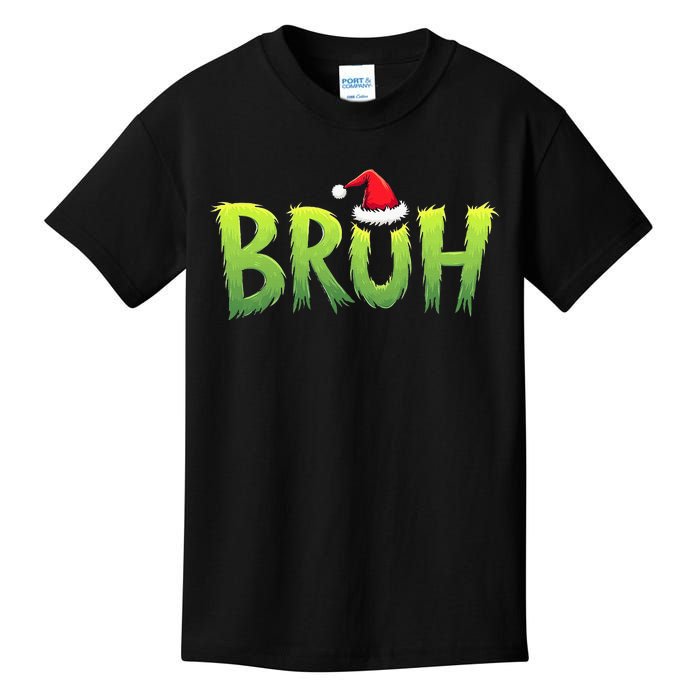 Bruh Christmas Teens Funny Christmas Humor Meme Kids T-Shirt