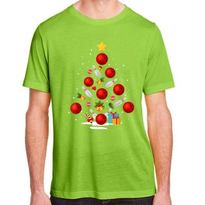 Bowling Christmas Tree Funny Xmas Family Matching Gift Adult ChromaSoft Performance T-Shirt