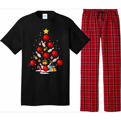 Bowling Christmas Tree Funny Xmas Family Matching Gift Pajama Set