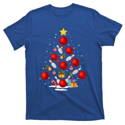 Bowling Christmas Tree Funny Xmas Family Matching Gift T-Shirt