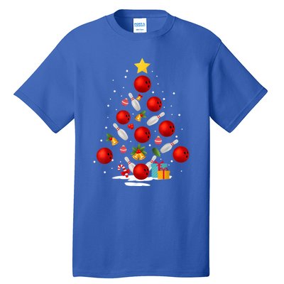 Bowling Christmas Tree Funny Xmas Family Matching Gift Tall T-Shirt