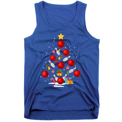 Bowling Christmas Tree Funny Xmas Family Matching Gift Tank Top