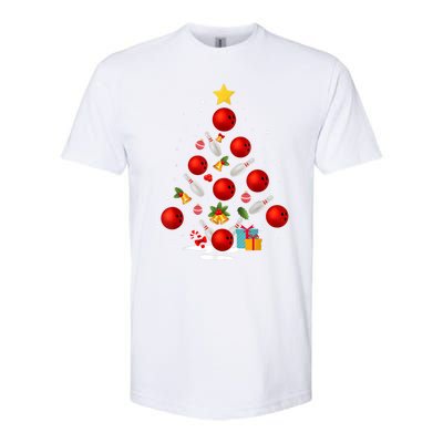 Bowling Christmas Tree Funny Xmas Family Matching Gift Softstyle® CVC T-Shirt