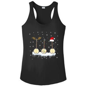 Banjo Christmas Tree With Santa Hat Xmas Ladies PosiCharge Competitor Racerback Tank