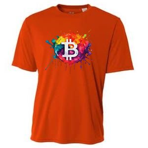 Bitcoin Crypto Trader Investor Cryptocurrency Cooling Performance Crew T-Shirt