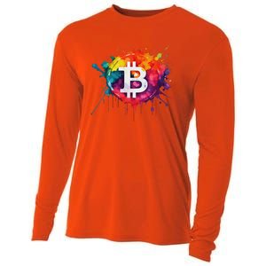 Bitcoin Crypto Trader Investor Cryptocurrency Cooling Performance Long Sleeve Crew