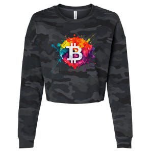 Bitcoin Crypto Trader Investor Cryptocurrency Cropped Pullover Crew