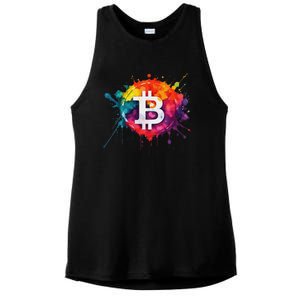 Bitcoin Crypto Trader Investor Cryptocurrency Ladies PosiCharge Tri-Blend Wicking Tank