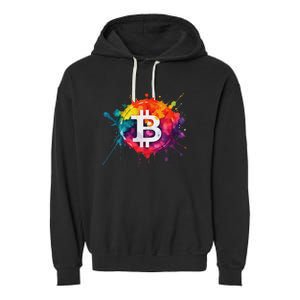 Bitcoin Crypto Trader Investor Cryptocurrency Garment-Dyed Fleece Hoodie