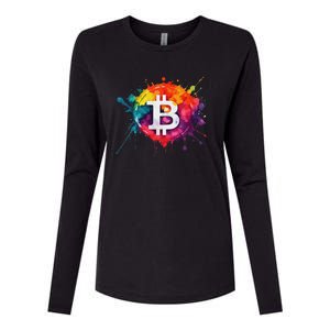 Bitcoin Crypto Trader Investor Cryptocurrency Womens Cotton Relaxed Long Sleeve T-Shirt