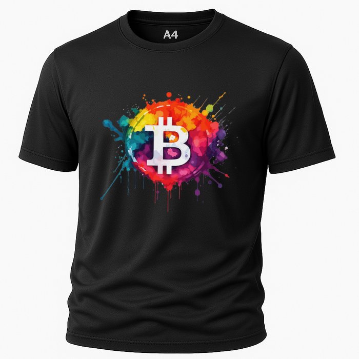 Bitcoin Crypto Trader Investor Cryptocurrency Cooling Performance Crew T-Shirt
