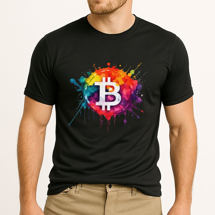 Bitcoin Crypto Trader Investor Cryptocurrency Cooling Performance Crew T-Shirt