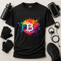 Bitcoin Crypto Trader Investor Cryptocurrency Cooling Performance Crew T-Shirt