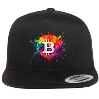 Bitcoin Crypto Trader Investor Cryptocurrency Flat Bill Trucker Hat