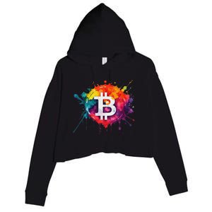 Bitcoin Crypto Trader Investor Cryptocurrency Crop Fleece Hoodie