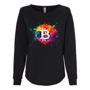 Bitcoin Crypto Trader Investor Cryptocurrency Womens California Wash Sweatshirt