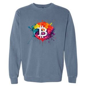 Bitcoin Crypto Trader Investor Cryptocurrency Garment-Dyed Sweatshirt