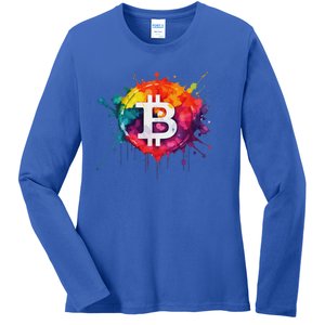 Bitcoin Crypto Trader Investor Cryptocurrency Ladies Long Sleeve Shirt