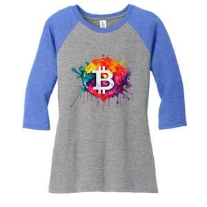 Bitcoin Crypto Trader Investor Cryptocurrency Women's Tri-Blend 3/4-Sleeve Raglan Shirt