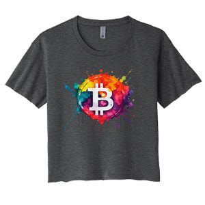 Bitcoin Crypto Trader Investor Cryptocurrency Women's Crop Top Tee