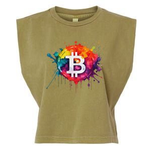 Bitcoin Crypto Trader Investor Cryptocurrency Garment-Dyed Women's Muscle Tee