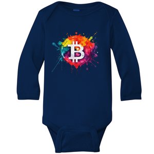 Bitcoin Crypto Trader Investor Cryptocurrency Baby Long Sleeve Bodysuit