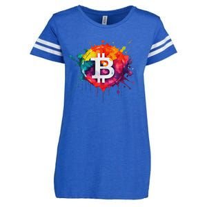 Bitcoin Crypto Trader Investor Cryptocurrency Enza Ladies Jersey Football T-Shirt