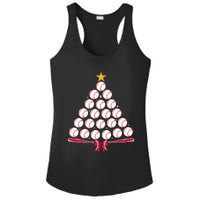 Baseball Christmas Tree Funny Xmas Baseball Player Sports Ladies PosiCharge Competitor Racerback Tank