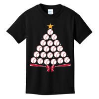 Baseball Christmas Tree Funny Xmas Baseball Player Sports Kids T-Shirt