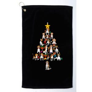 Beagle Christmas Tree Gift Funny Xmas Beagle Cool Gift Platinum Collection Golf Towel