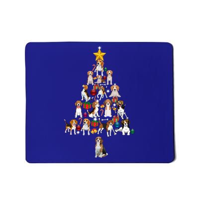 Beagle Christmas Tree Gift Funny Xmas Beagle Cool Gift Mousepad