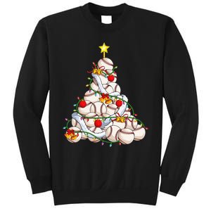 Baseball Christmas Tree Holiday PJs for Players & Coaches Sweatshirt