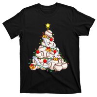 Baseball Christmas Tree Holiday PJs for Players & Coaches T-Shirt